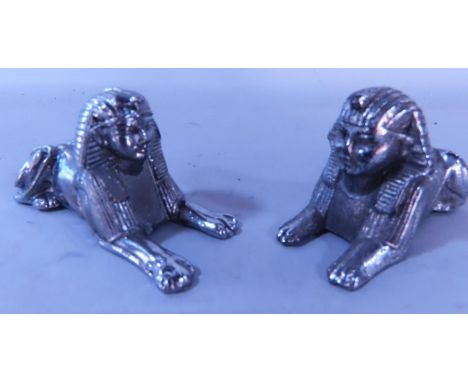 Two Armstrong-Siddeley 1934 Sphinx chrome plated car mascots. 