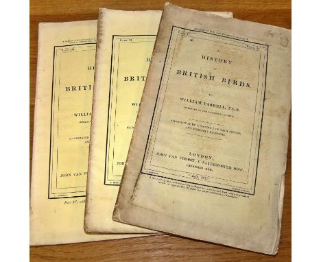 Yarrell's History of British Birds (July 1837 - June 1843) in bi-monthly magazine format (37 editions) 