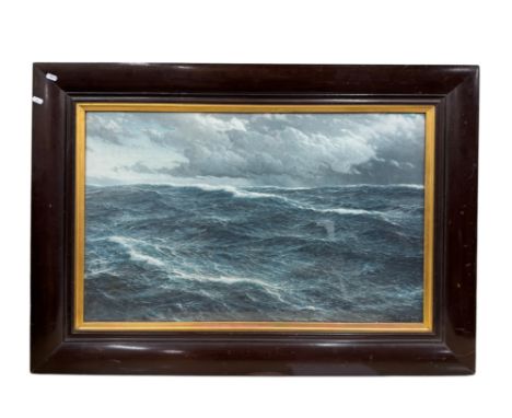 After Hugo Schnars-Alquist (1855-1939) - 'A Heavy Sea', early 20th century photogravure print in colours, 110 x 78 cm, glazed