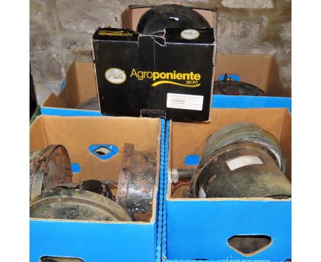 A collection of vintage pressure gauges 