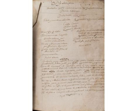 LEGAL MANUSCRIPT : of Thomas Mauleverer, 500 pages, cont. calf, folio, c1723.* Included is an article, ' The Etimologie, Anti