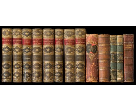   DICKENS, Charles - The Life and Adventures of Nicholas Nickleby : portrait frontispiece, 39 plates, cont. half calf worn, h