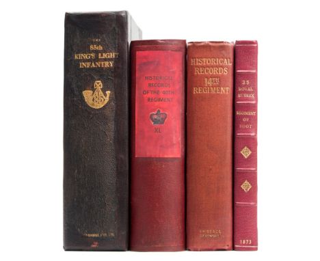 BARRET, C.R.B.- The 85th King's Light Infantry,: half moroco, stout 4to, 1913; with 3 other regimental histories.
