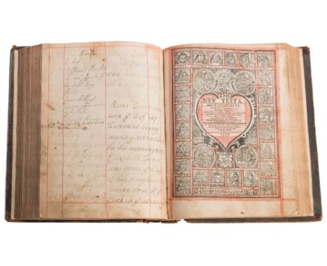 BIBLE : ' Breeches Bible,' full calf, 4to, lacking all before 'To the Christian Reader' leaf, the next page is 'The First Boo