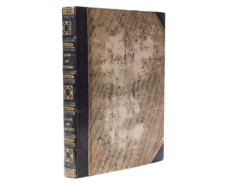 COLERIDGE : family copy of Britton & Brayley's, Devonshire & Cornwall Illustrated, 2 maps, 142 plates, contemporary half calf