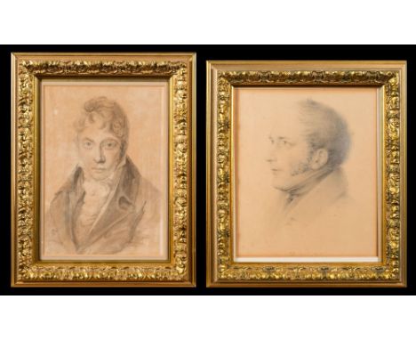 Charles Hayter [1761-1835]-Portrait of Mr Dawkins, three-quarter length seated,:-pencil drawing, 22 x 18cm, together with fou