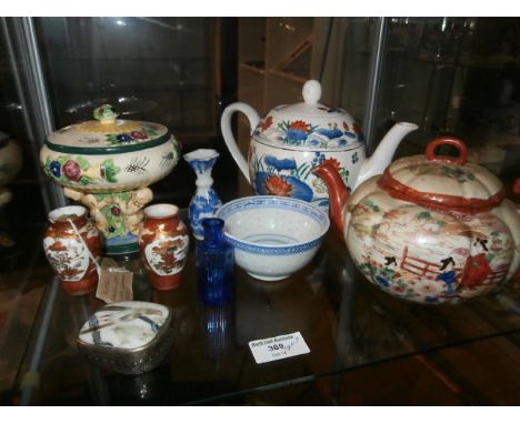 Shelf of oriental ware