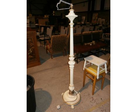 Shabby chic standard lamp