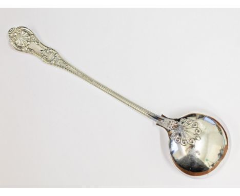 A silver plated ladle, length 37cm.