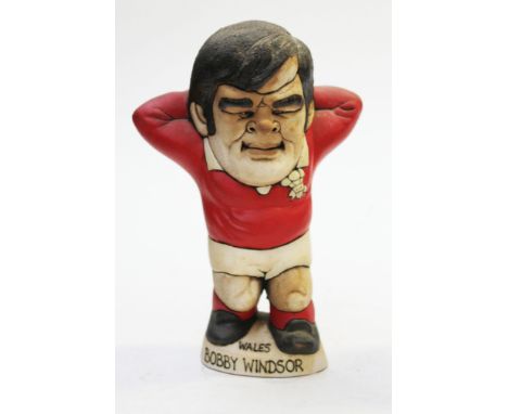 A Groggs ceramic figure of Bobby Windsor, height 23cm. Condition - good, general wear.