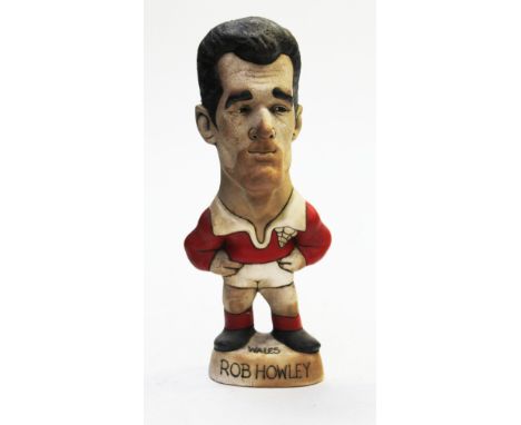 A Groggs ceramic figure of Rob Howley, height 26cm. Condition - good, general wear.