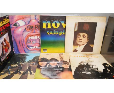 Fifteen vinyl LP records, mostly 1960s, first pressings