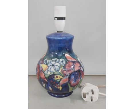 A Moorcroft Orchid Flowers table lamp base 