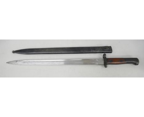 A Military issue bayonet with scabbard **PLEASE NOTE THIS LOT IS NOT ELIGIBLE FOR IN-HOUSE POSTING AND PACKING** 