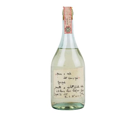 ROMANO LEVI 1 Flasche Grappa DESTILLERIE LEVI SERAFINO "pane e sale", 1992 Kat. 2, Region: Neive, Piemont, Italien, 56% Vol.,