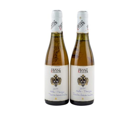 FRANZ KELLER 2 Flaschen MÜLLER-THURGAU TROCKENBEERENAUSLESE 2011 Region: Baden, Deutschland, Rebsorte: Müller-Thurgau, 375 ml