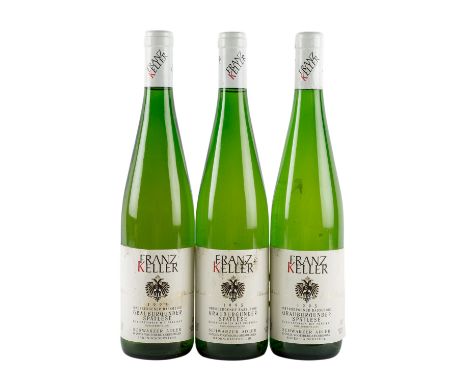 FRANZ KELLER 3 Flaschen OBERBERGENER BASSGEIGE 1995 Spätlese, Region: Baden, Deutschland, Rebsorte: Grauburgunder, 13% Vol., 
