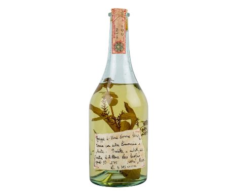ROMANO LEVI 1 Flasche Grappa DESTILLERIE LEVI SERAFINO "Donna Selvatica" 1992 Kat. 3, mit Zitronengras und Minze, Region: Nei