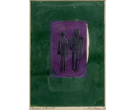 Max Rudolf VON MÜHLENEN (1903-1971) KompositionFarblithographie, E.A., mit Bleistift signiert und datiert 6929,5 x 21 cm, Rah