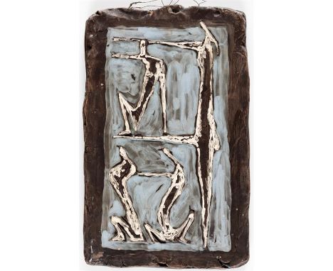 Walter LINCK (1903-1975) AkrobatenKeramik, 1950, verso mit altem Aufkleber der Kunsthalle Bern35 x 22 cmLaut Auskunft von Fra