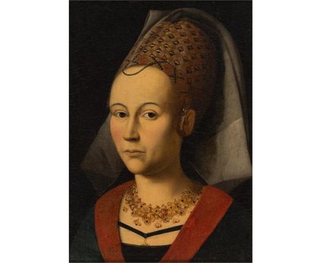 Petrus CHRISTUS (c.1410-c.1475) Portrait Elisabeth BraderyckÖl auf Leinwand, um 1470 oder 19. Jh.47 x 34 cm, Rahmen: 53 x 39,