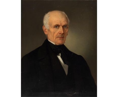 UNBEKANNTER MALER Herren-PortraitÖl auf Leinwand, nicht signiert61,5 x 49,5 cm, Rahmen: 78,5 x 65,5 cmUNKNOWN PAINTERMen's po