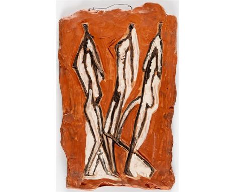 Walter LINCK (1903-1975) Grosser GeigerKeramik, 1949-1950, verso monogrammiert35 x 21 cmLaut Auskunft von Frau Regula Linck, 