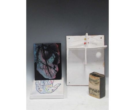 Victoria Adam (born 1983) Fresh Ways, 2015, a stoneware ceramic sculpture, a Simon Periton signed and dated 08, print on glas