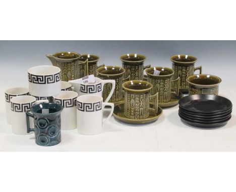 Susan William Ellis for Portmeirion, a small collection of tea wares including cups and some saucers
