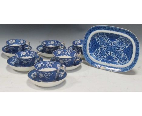 A Spode blue and white part dinner and tea service