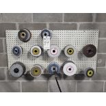 VARIOUS SIZED GRINDING WHEELS
