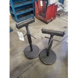 (2) ADJUSTABLE ROLLER STANDS