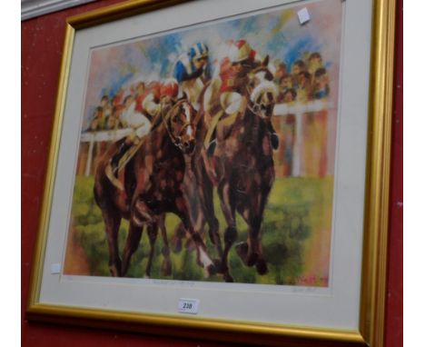 West, Brian, 20th century limited edition print, Pennekamp and Celtic Swing, equestrian, pencil, signed, 5/100, 55cm x 45cm 