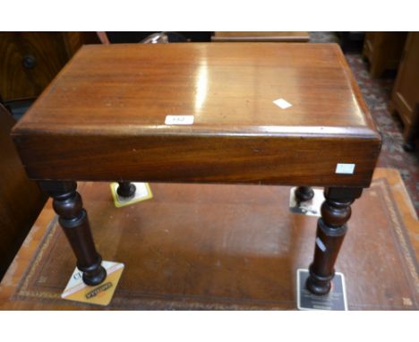 A Victorian mahogany bidet with ceramic liner 