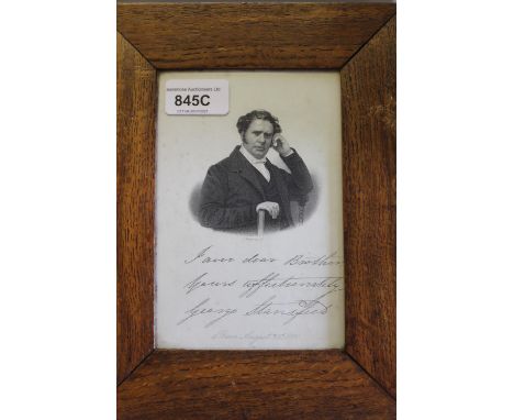 Set of four small 19th Century portrait engravings, oak framed 