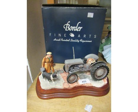 Border Fine Arts James Herriot series, model titled ' An Early Start ', No. JH91, farmer with tractor, signed Ayres, with mah