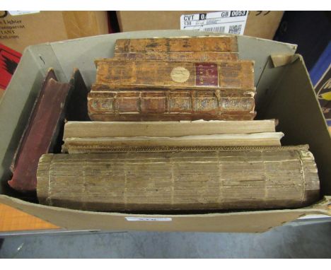 Small quantity of antique leather bound volumes (for restoration)Some of the titles are:-The Picture of London 1803Lindley & 