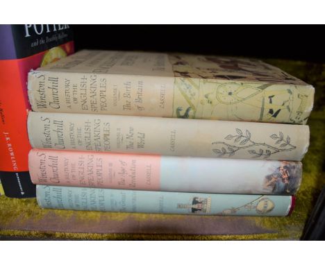 Sir Winston Churchill, ' A History of the English Speaking Peoples ' Volumes I - IV, First Editions, 1956 - 1958, with dust j