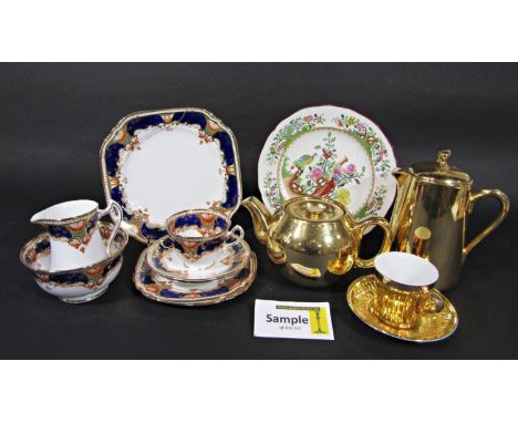 A collection of early 20th century Court China teawares including milk jug, sugar bowl, pair of cake plates (some af) a colle