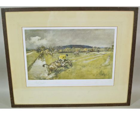 After Lionel Edwards - Signed coloured print of the Berkeley Hunt, published by Eyre &amp; Spottiswood, 35 x 51.5cm approx vi