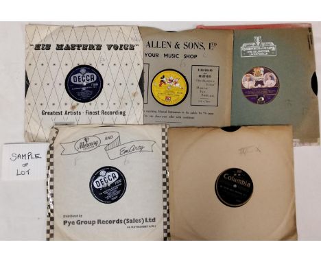 An extensive collection of 78 RPM records mostly classical and operatic but also including light hearted titles including Mic