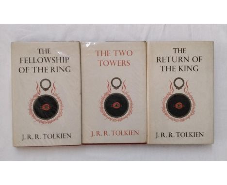 Tolkien, J. R. R. - Three volumes of The Lord of the Rings, first editions, The Fellowship of the Ring, 15th impression 1966,