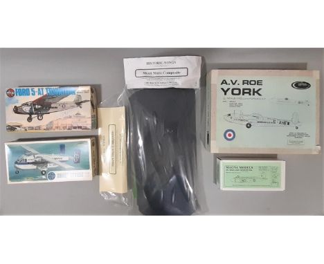 5 model kits, all 1:72 scale transport aircraft including a 'Short Mayo Composite' vacform kit by Historic Wings, others by A