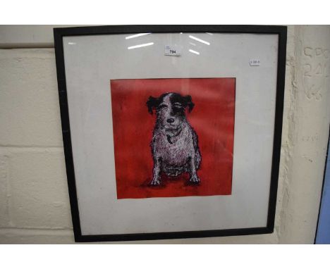 Print of a terrier, f/g