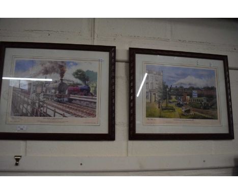 LMS Steam in Hertfordshire by Alan Ward, ltd ed 88/850, signed in pencil, together with LMS Steam in Hertfordshire, ltd ed pr