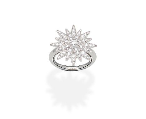 KAT FLORENCE: DIAMOND-SET RINGOf starburst design, set throughout with brilliant-cut diamonds, mounted in 18 carat gold, diam