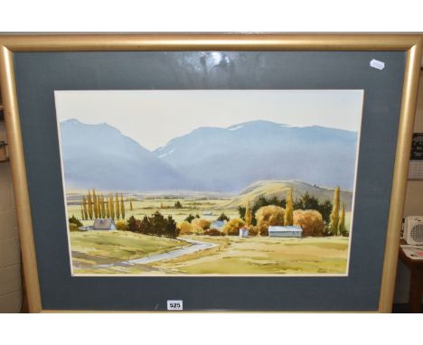 GARRICK TREMAIN (New Zealander B.1941) 'Arrow Basin, Wakatipu', watercolour, signed and dated (19)96 lower right, titled vers