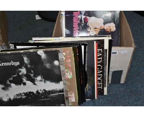 ONE BOX OF LPS, approximately 65 Punk albums, artist to include Storm of Perversion, Transvision Vamp, Tank, Sic Boy, Anhrefn