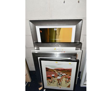 SEVEN LATE 20TH / EARLY 21ST CENTURY MODERN PRINTS AND WALL ART, including Artko Ltd Sarah Pye embellished print titled 'Spri