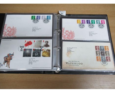 Great Britain collection of First day covers in black album; commemoratives, definitives and regionals. 2000 to 2019 period.(